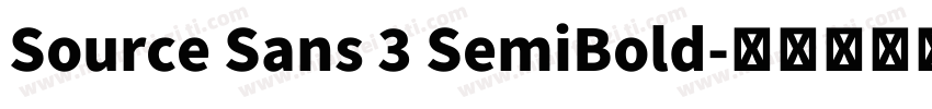 Source Sans 3 SemiBold字体转换